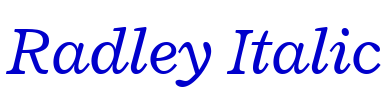 Radley Italic الخط